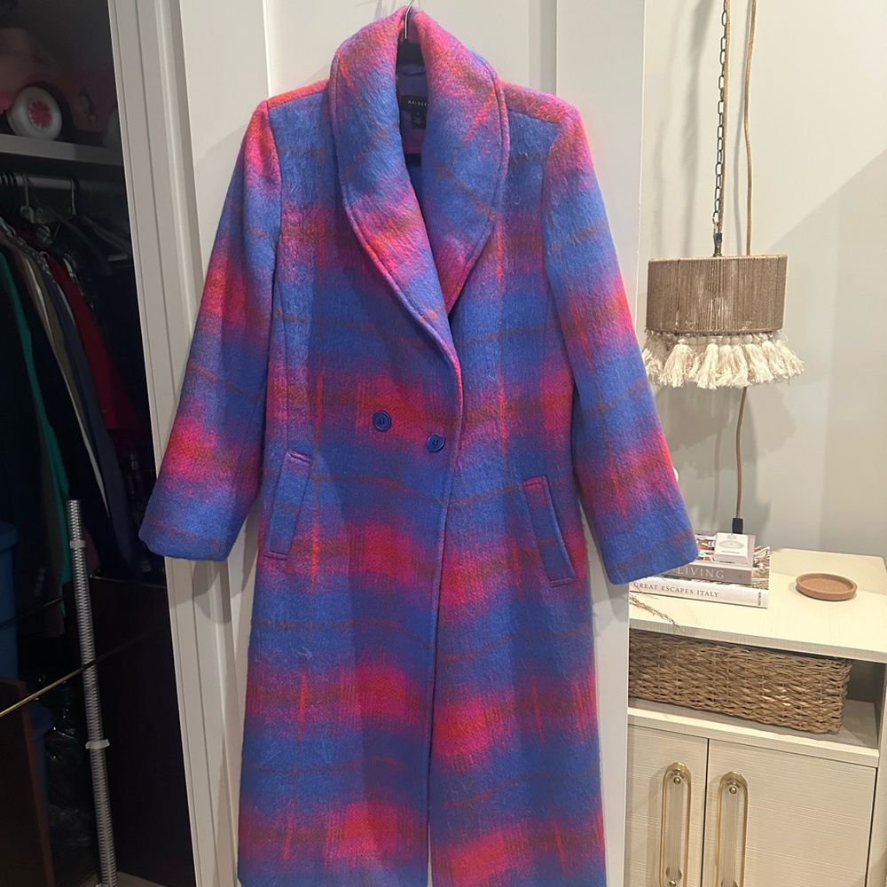 Vibrant Pink and Blue Women's Coat
